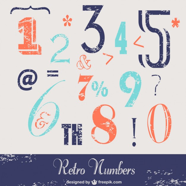 626x626 Numbers Collection Vector Free Download