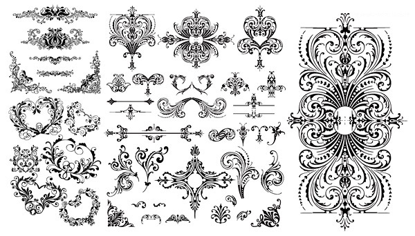 600x342 Floral Ornaments Vector Free Download