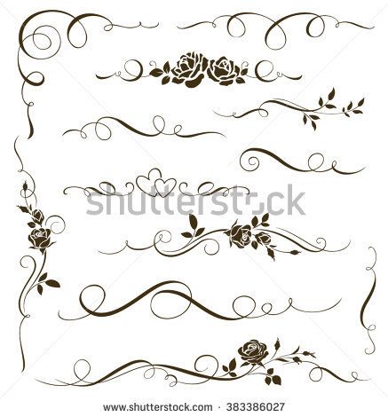 437x470 Free Vector Ornaments Calligraphic Elements File