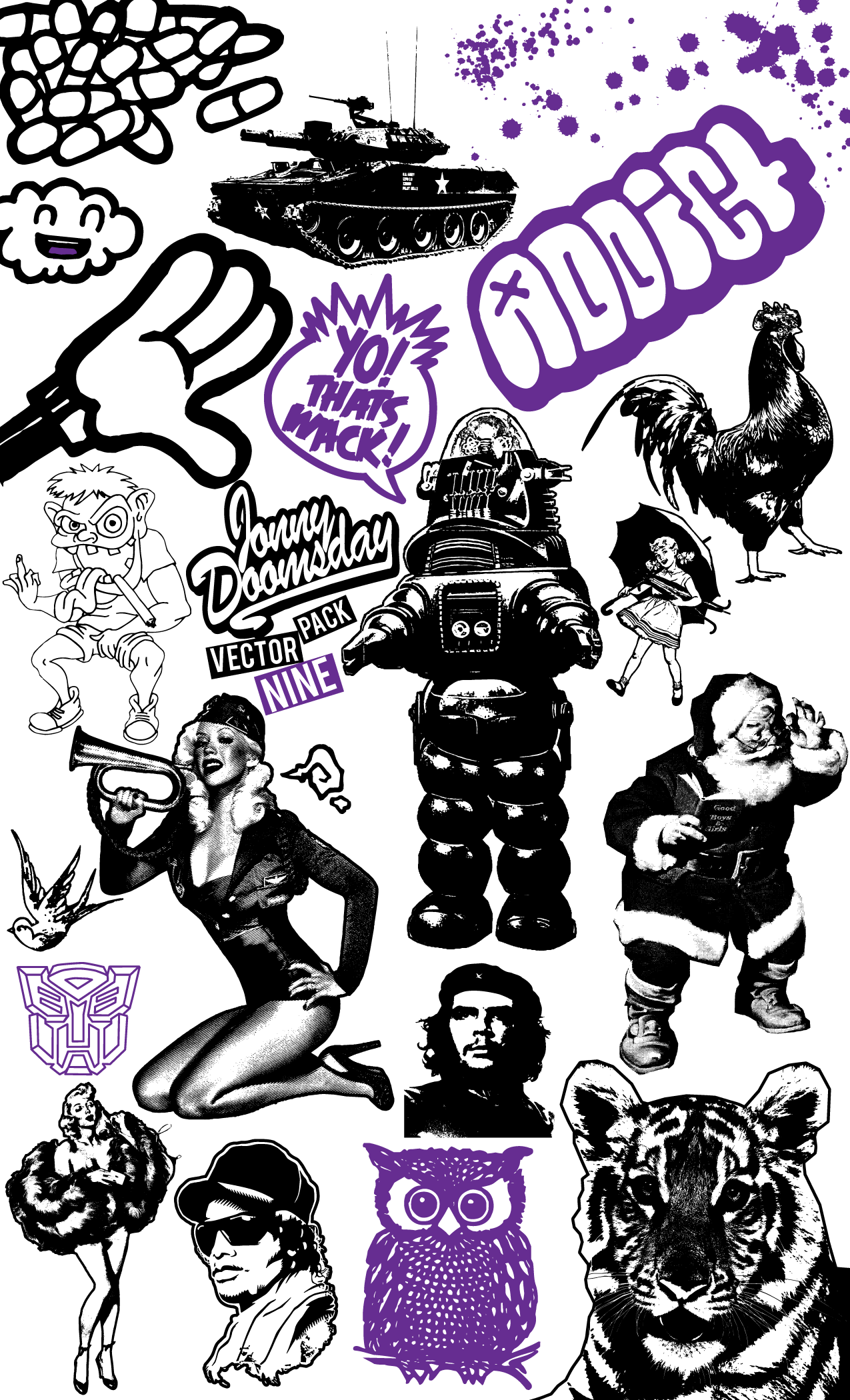 1275x2100 Vector Pack Nine By Jonny Doomsday
