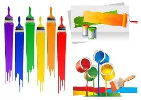 280x200 Paint Brushes Vector Collection Kolor Serwis