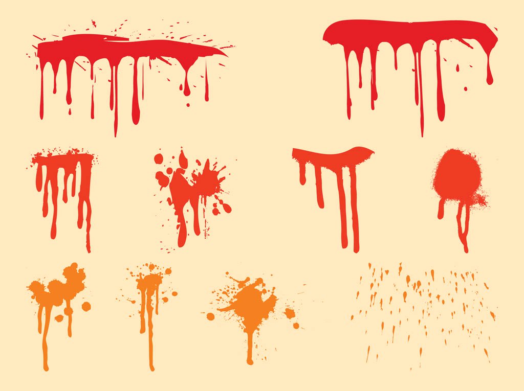 1024x765 Paint Drips Set Vector Art Amp Graphics