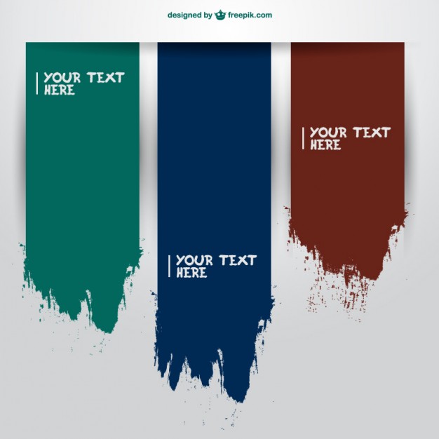 626x626 Dripping Paint Banners Vector Free Download