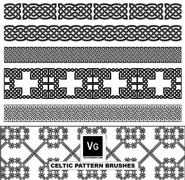600x585 Free Celtic Pattern Illustrator Brushes Vector Free Psd Files