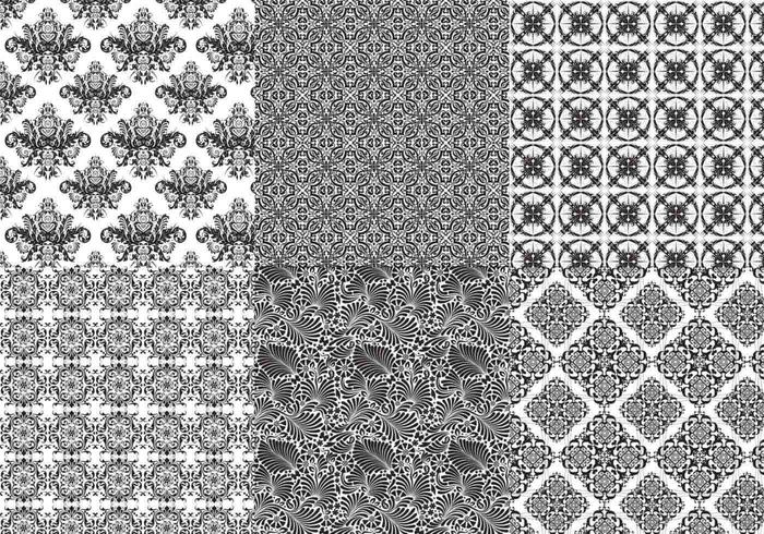 700x490 Seamless Baroque Illustrator Patterns