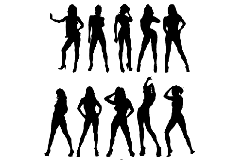 500x330 30 Sets Of Free Vector People Silhouettes For Your Next Design