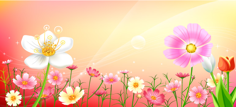 771x351 Vector Flowers, Free Vector Flower Art, Flowers Stock Photos