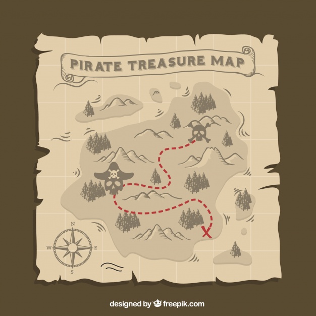 626x626 Pirate Treasure Map Vector Free Download