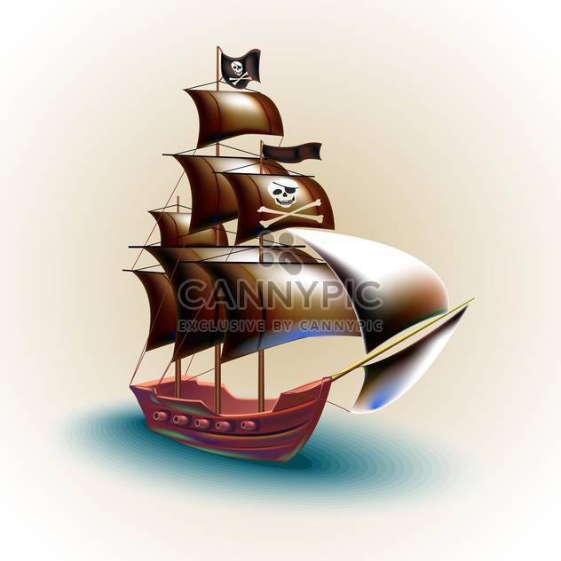 632x632 Pirate Ship Vector Illustration Free Vector Download 132665 Cannypic