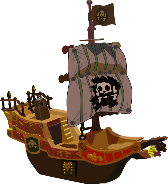 546x599 Pirate Ship Clip Art Free Vector 4vector