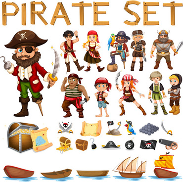 370x368 Cartoon Pirates Ship Vector Free Vector Download (15,500 Free