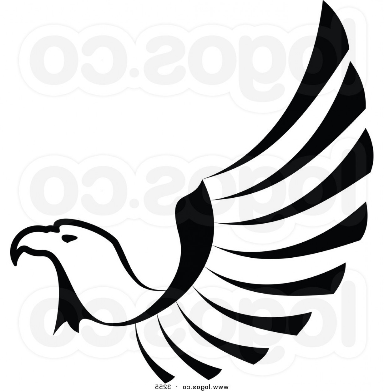 1228x1252 Eagle Wings Design Royalty Free Vector Of A Black And White Wing