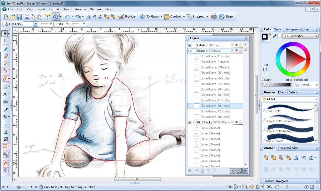 1024x610 Free Vector Drawing Program Windows 7