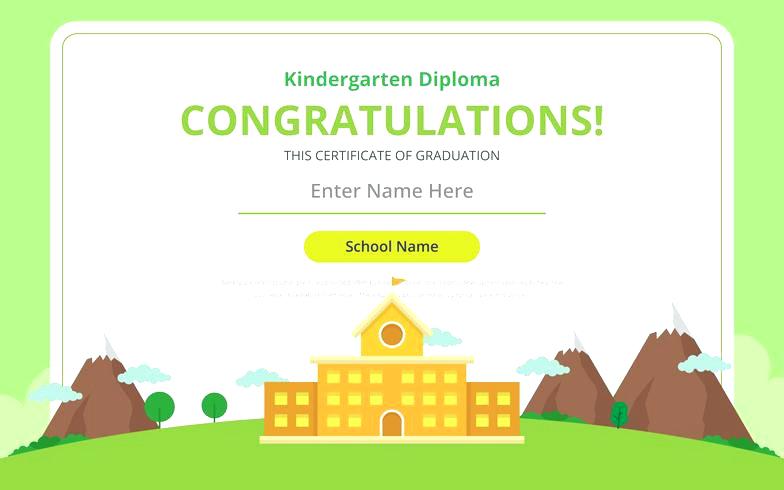 784x490 Preschool Graduation Program Templates Elegant Kindergarten