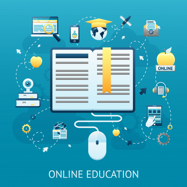 626x626 Online Education Design Concept Vector Free Download