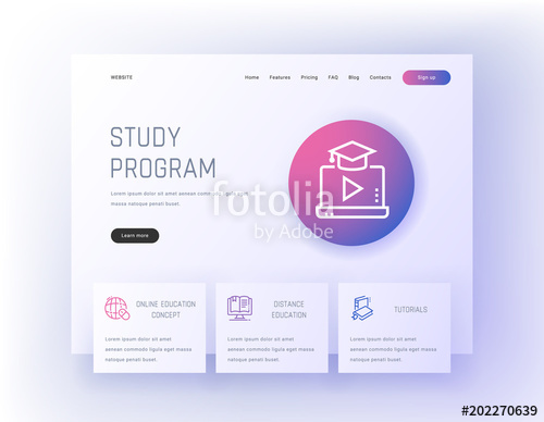 500x388 Study Program, Online Education Concept, Distance Education