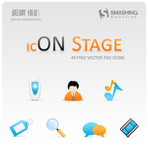 500x500 On Stage Free Vector Psd Icon Set Smashing Magazine