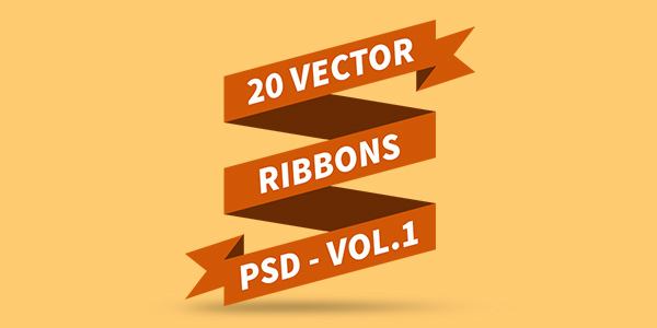 600x300 Psd Vector Ribbons Vol.1