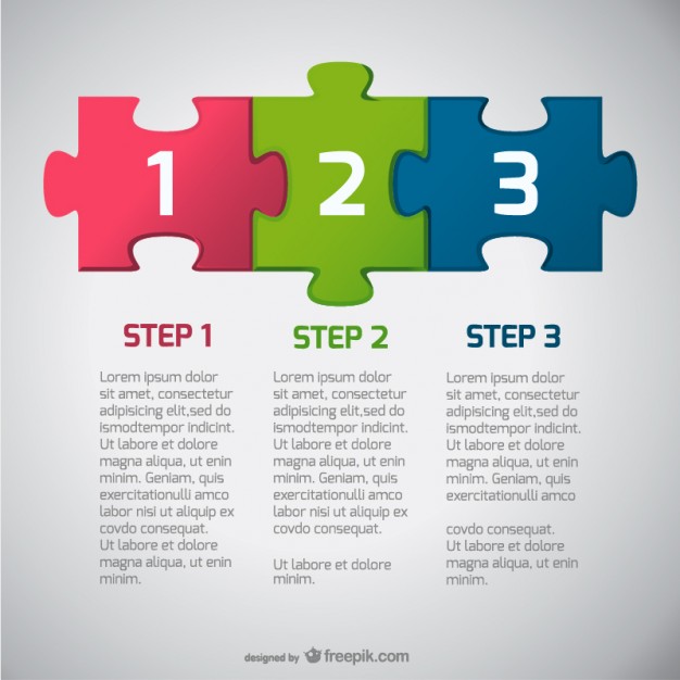 626x626 3 Puzzle Pieces Vector Free Download