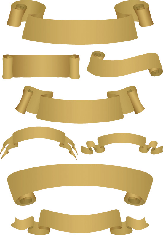 550x793 Ribbon And Paper Vector Free Vector 4vector