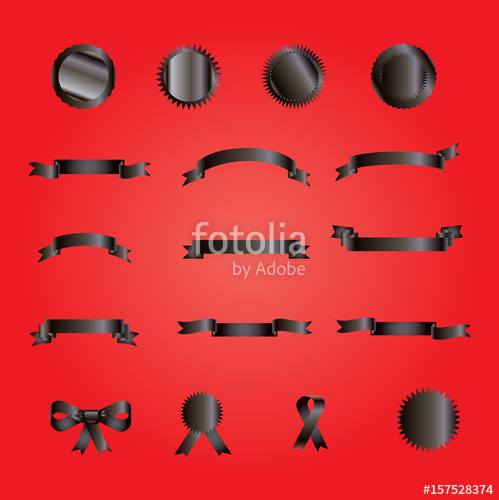 499x500 Ribbon Banners Set Vector. Ribbons, Banner, Bow Tie, Ribbon Tie