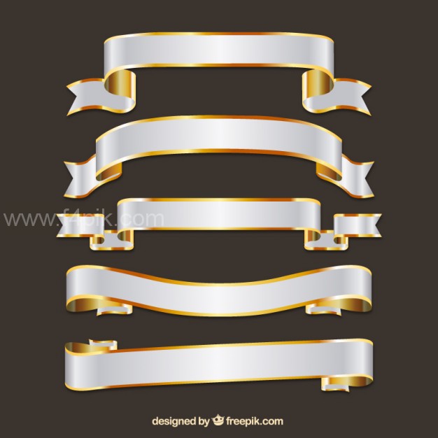 626x626 Vector ] Ribbon Banners In Retro Style Free Download