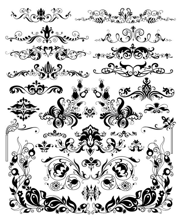 600x729 Roundup Of Free Vintage Ornament Amp Floral Vectors