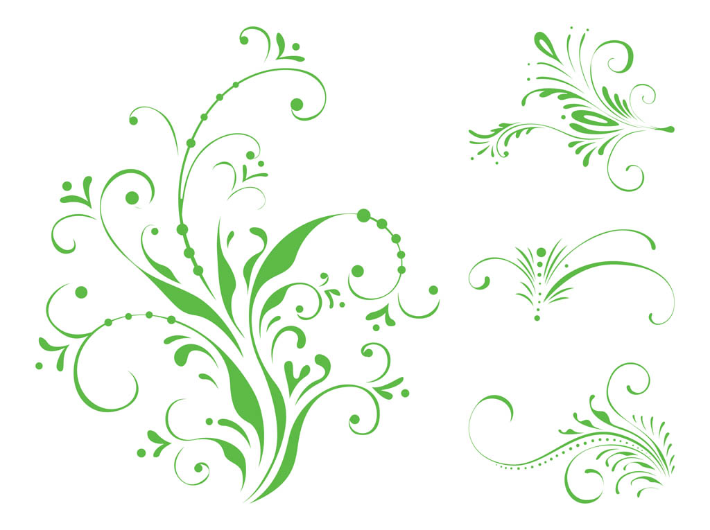 1024x765 Swirling Floral Scrolls Vector Art Amp Graphics