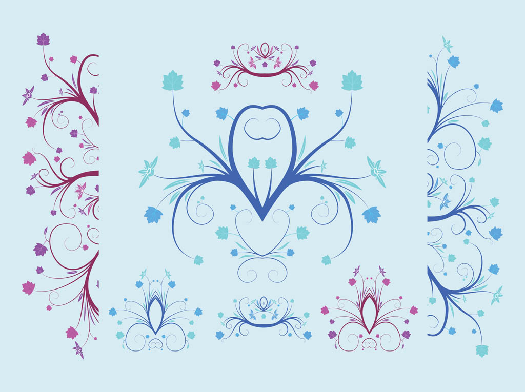 1024x765 Swirling Plant Scrolls Free Vectors Ui Download