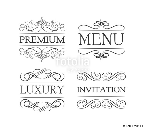 500x445 Intage And Filigree Decoration. Ornate Frames And Scroll Swirls