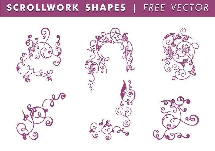 700x490 Scrollwork Shapes Free Vector 105190