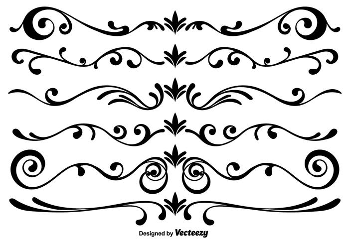 700x490 Vector Scrollwork Elements