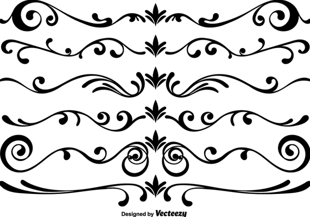 632x443 Vector Scrollwork Elements Free Vector Download 365393 Cannypic