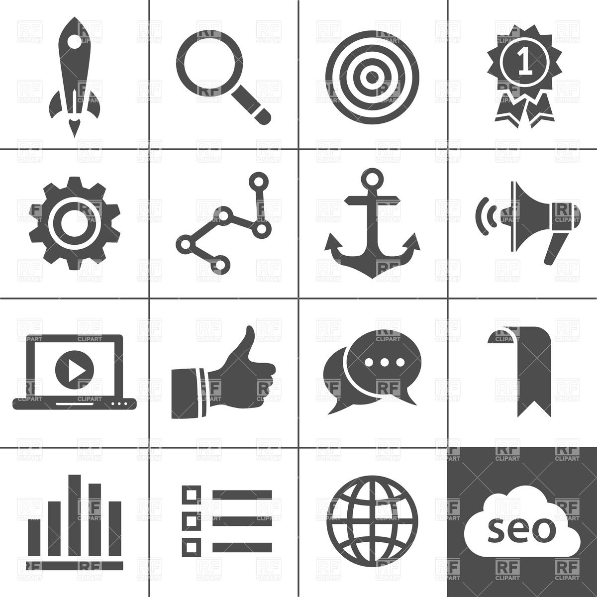1200x1200 Search Engine Optimization, Analytics And Internet Marketing Icons