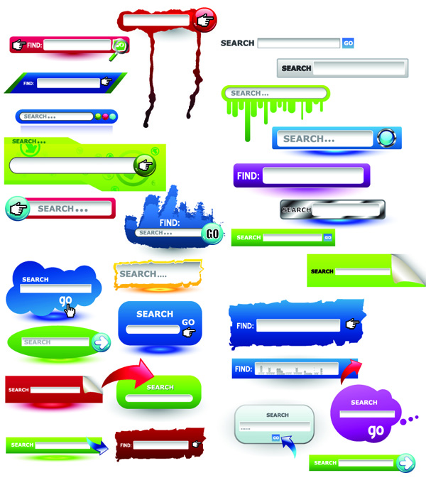 600x690 Web Navigation Button To Search Box Vector Free Vector 4vector