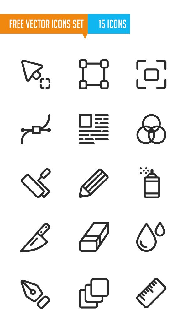 600x1048 Free Vector Icons Set (15 Icons)