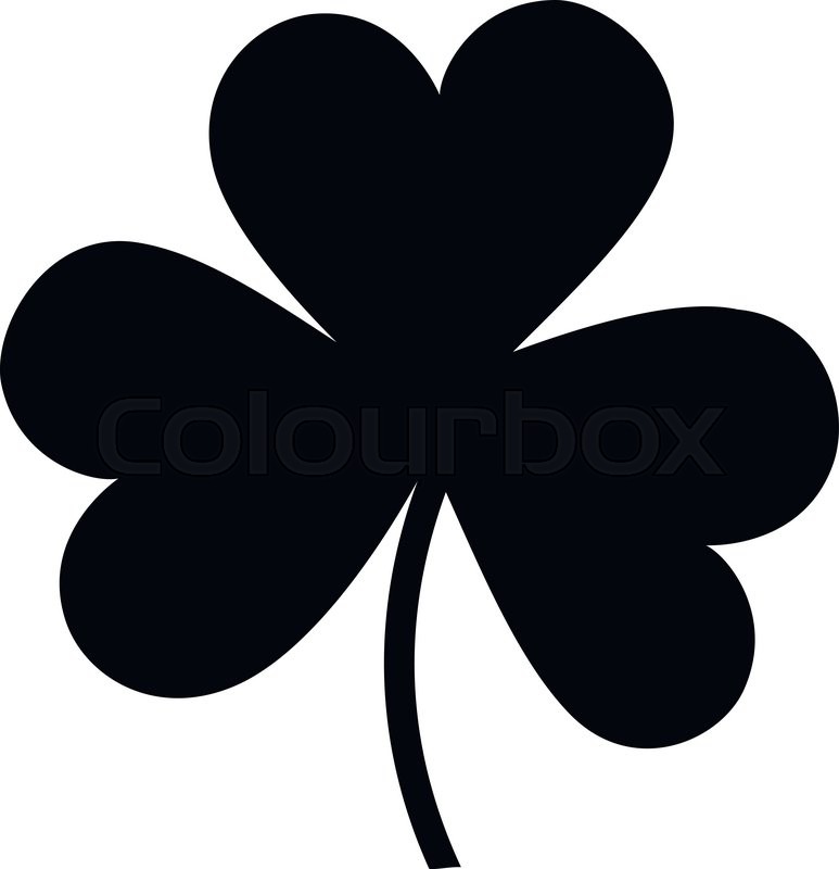 773x800 Shamrock Silhouette Icon Isolated On White Background Stock