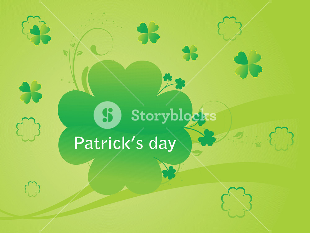 1000x750 Vector Shamrock Floral Abstract Illustration 17 Mach Royalty Free