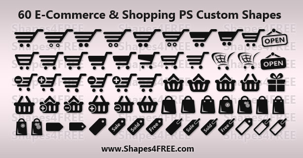 613x320 60 Shoppinge Commerce Photoshop Amp Vector Shapes (Csh) Photoshop