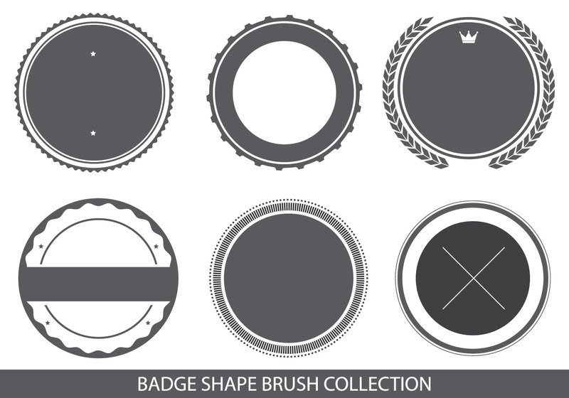 800x560 Badge Shapes Brush Collection