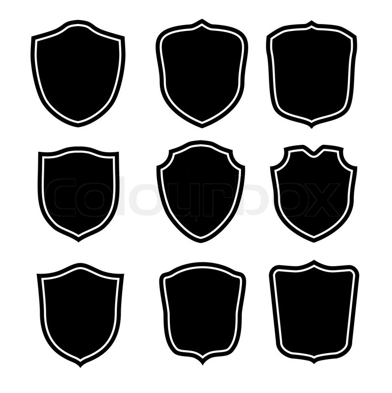 799x800 Vector Shield Shape Set Stock Vector Colourbox