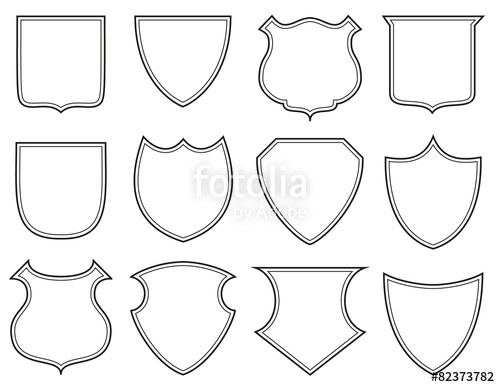 500x387 Collection Of Heraldic Shield Shapes Stock Image And Royalty Free
