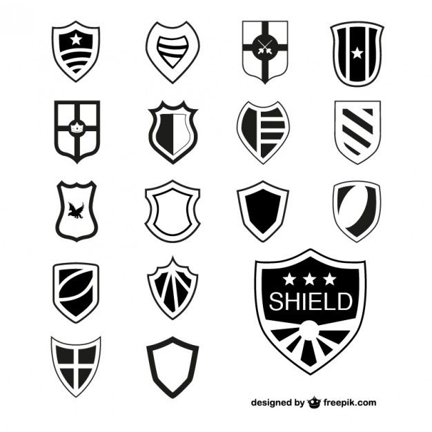 626x626 Shields Heraldic Elements Free Vector Free Vectors