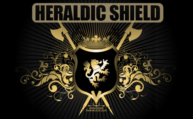 650x402 Heraldic Shield Free Vector 123freevectors