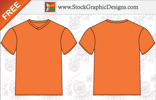 600x385 Men T Shirt Template Free Vector Illustrator 123freevectors