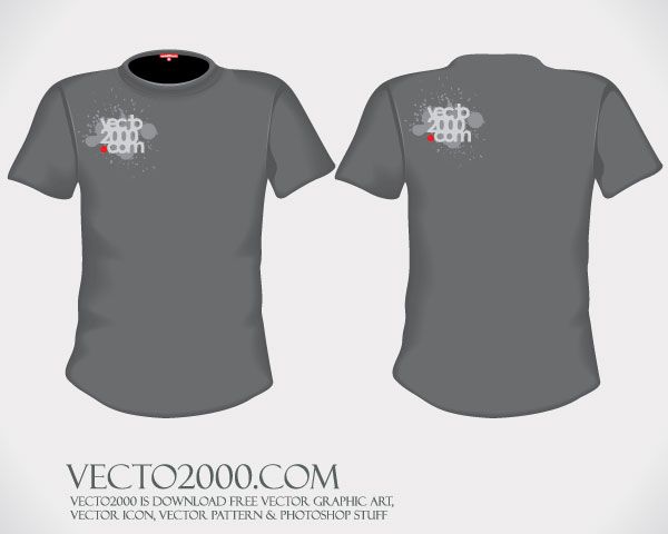 600x480 Men T Shirt Template Free Vector Illustrator Vector T Shirt