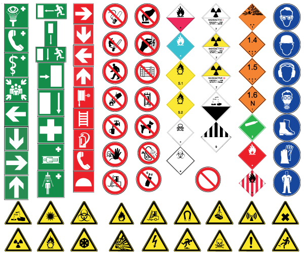600x500 Health And Safety Signs Free Vector 123freevectors