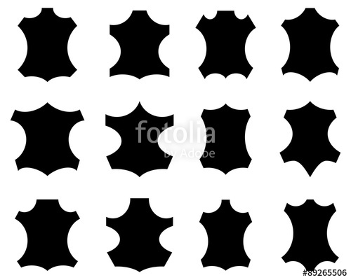500x400 Leather Sign In Different Shapes, Vector Stock Image And Royalty