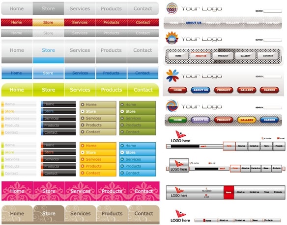 584x459 Vector Site Navigation Menu Free Vector In Encapsulated Postscript