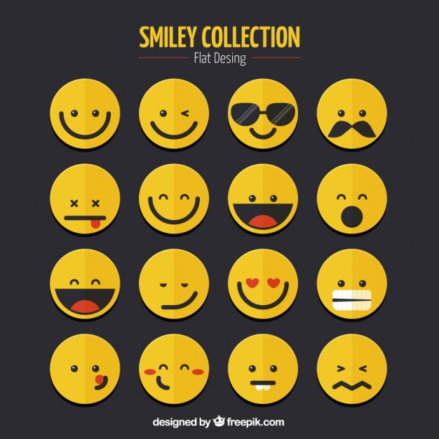 626x626 Smiley Collection In Flat Design Vector Free Download